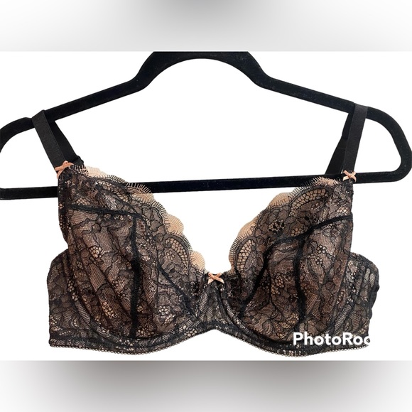 🔥NEW🔥 B.Tempt'd B.Sultry Bra Black Peach Underwired Non-Padded Balcony 36DD - Picture 4 of 7
